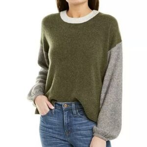 Madewell | Women's Colorblock Payton Pullover Sweater Coziest Yarn Size Medium